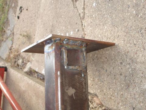 1996 Ford F-150 - This is a custom welded steel bracket, not a 1996 Ford F-150 transmission crossmember.