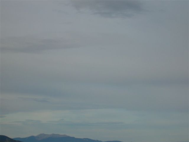 Mountains under a cloudy sky