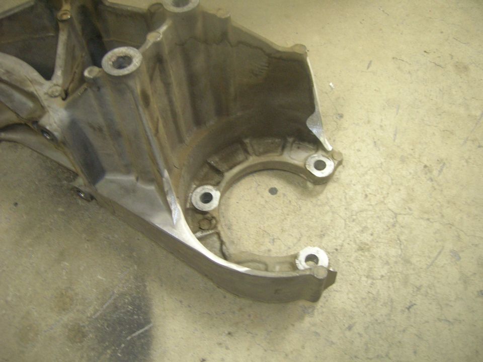 Ground mounting bracket for pump clearance.