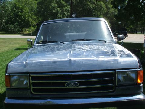 1990 Ford Bronco - another shot of hood all cleaned up - ready for primer.