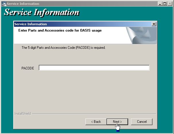 If this screen appears, leave the text field blank & continue.
