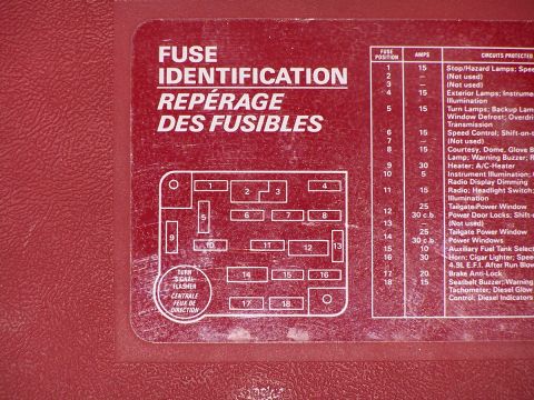 1990 Ford Bronco - 1990 Fuses