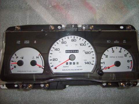 1993 Ford Crown Victoria - This instrument cluster, labeled "Marauder," is not from a 1993 Ford Crown Victoria.