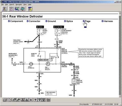 1983 Ford Bronco - Fuse 7 is the feed for pin 3, and its details are shown on page 13-3, so click PAGE, then click 13-3 from the list.