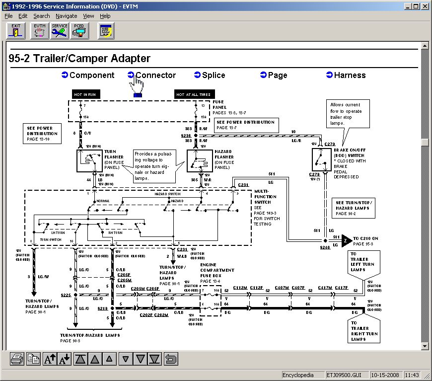 Since the wires in question pass through C231, find the pinout for that connector.