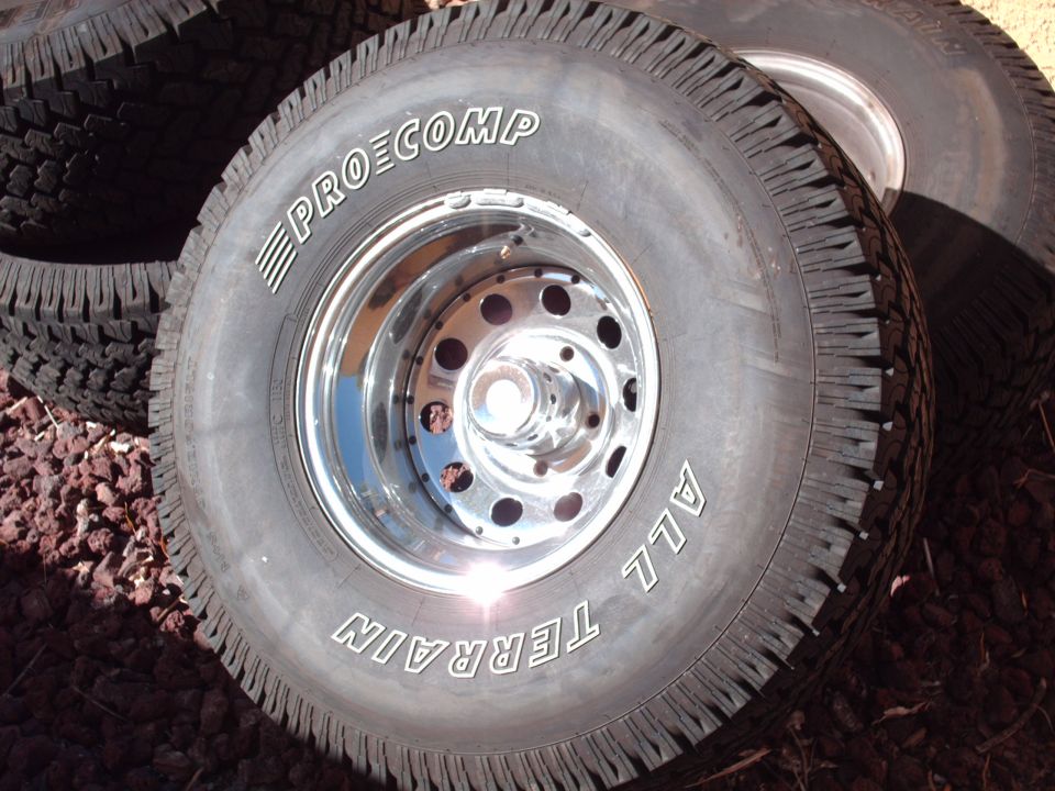 Pro Comp All Terrain tires on chrome wheels