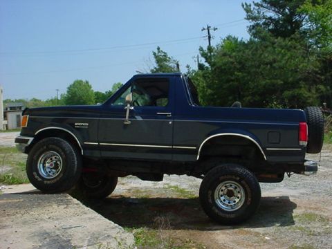 1989 Ford Bronco - This 1989 Ford Bronco is shown from its driver's side in this outdoor photograph.