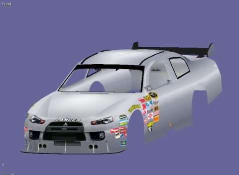 2004 Jeep Wrangler - A digital rendering of a racing car with various sponsor decals, not a 2004 Jeep Wrangler.