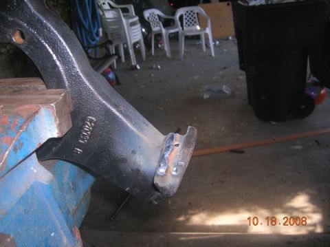 1985 Ford Bronco - pulled the front back apart to fix the pass. side brake caliper bracket.