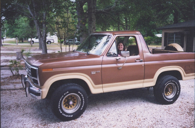 sweet wife, 
first day we got her home..and went topless...the Bronco you ......you ..