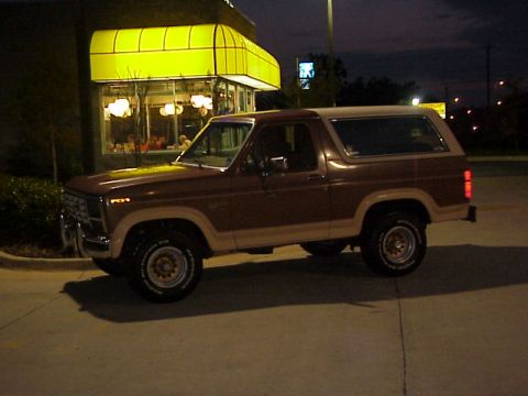1985 Ford Bronco - second night? of ownership