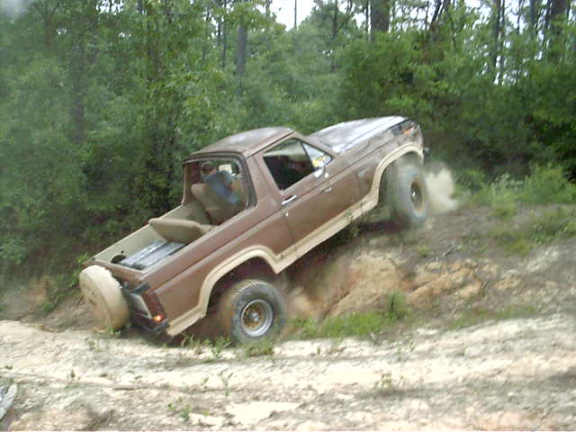 harder than it looks. Hard packed clay (dried out) with light coat of sand. Traction was equivalent to a ashuffle board *rear bumper caught/ and i made it*