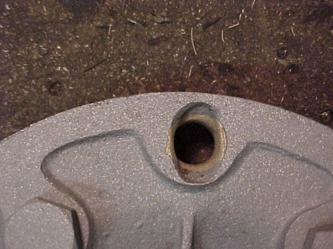 1913 Ford Model T - After removing the brake lever shaft the wear can be seen
