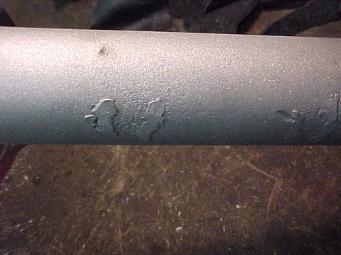1913 Ford Model T - Damage to the rear axle from being used as part of a home made trailer. These old welds were ground smooth and don't show any more.