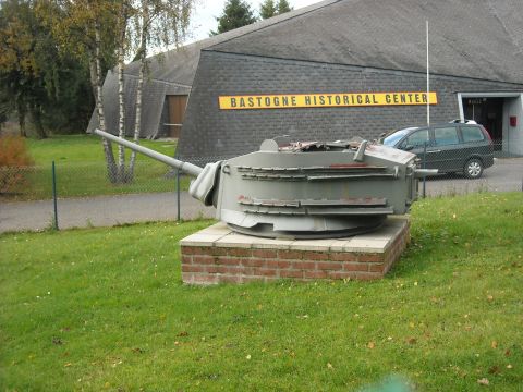 1979 Ford F-150 - A tank turret is displayed outside the Bastogne Historical Center.