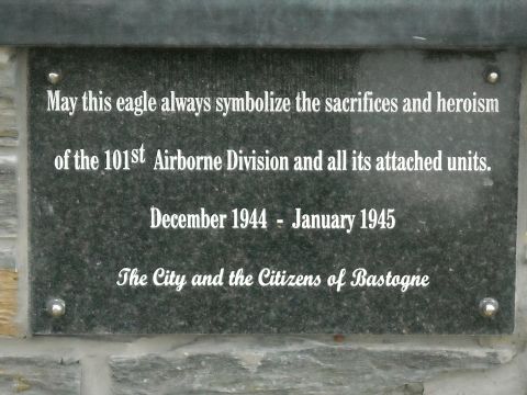 1979 Ford F-150 - Memorial plaque in Bastogne honors the sacrifices of the 101st Airborne Division during December 1944 and January 1945.
