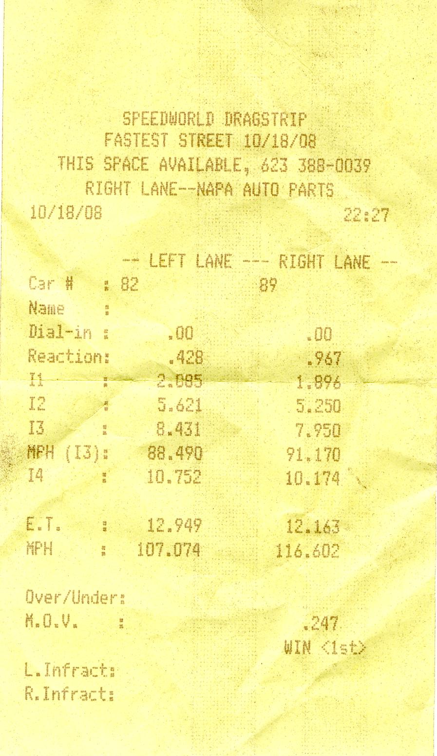 Nik97's Turbo'd 90 SHO in the left lane VS The Other Woman in the right lane.