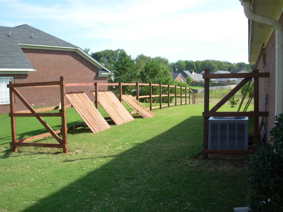 These planks are for the gates, which are under construction.
