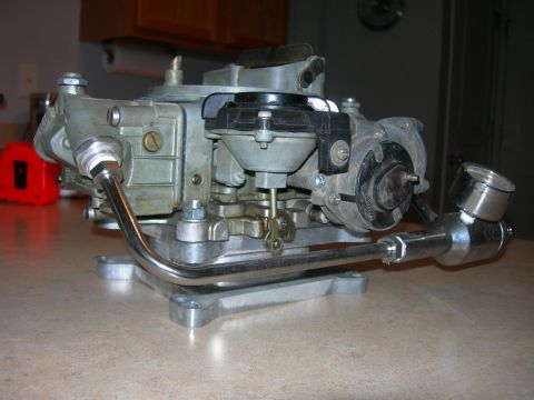 1985 Ford Bronco - Close-up of a Holley carburetor, likely for a performance application.