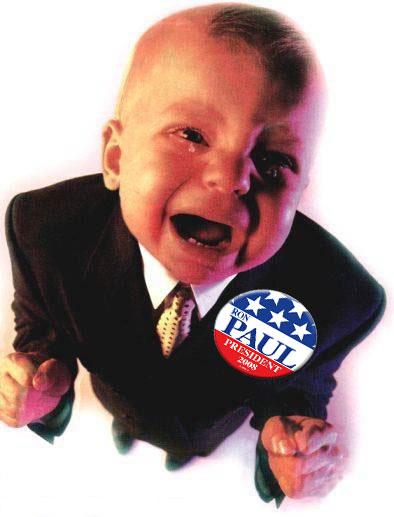 1989 Ford Bronco - A baby cries while dressed in a suit, wearing a political campaign button.