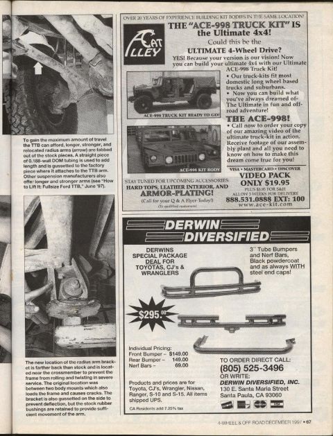1984 Ford Bronco - Detailed view of suspension components, highlighting a modified radius arm bracket and its placement.