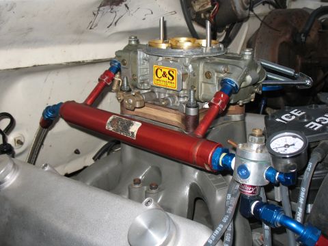1994 Ford F-150 - Custom engine components, including a carburetor and fuel system, are visible in this close-up shot.