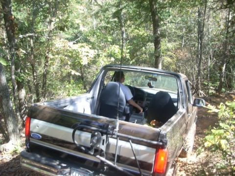 1992 Ford Bronco - This 1992 Ford Bronco is navigating a wooded trail.