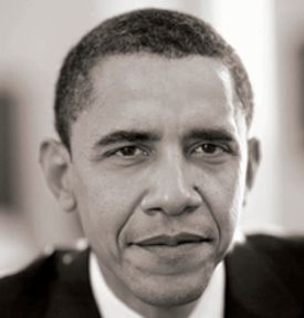 1990 Ford Bronco - A black and white portrait of Barack Obama, likely taken during his presidency.