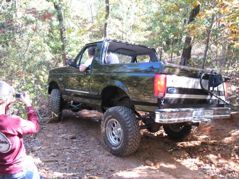 1993 Ford Bronco - Joe, right after his death-defying near flop. I was too busy running like a bitch to get a pic...