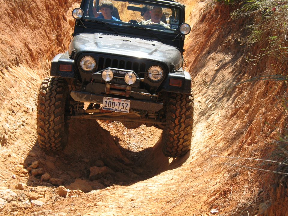 We didn't know this guy, but we had to wait on him to get outta the way so we could try our luck. His Jeep was nice as hell though...