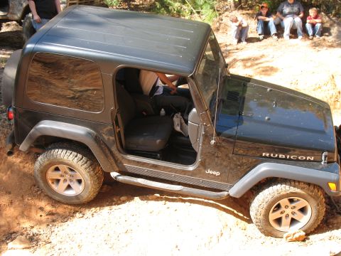 1993 Ford Bronco - a little 2wd spinning got my rear shifted around so I could get a better line