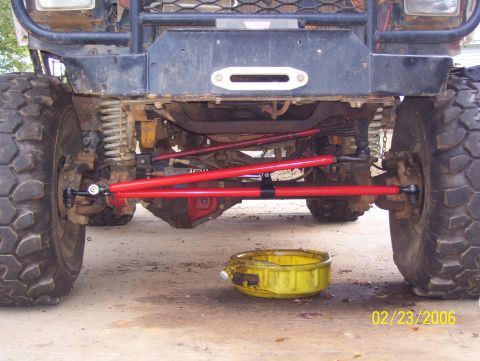 1978 Ford Bronco - Modified steering linkage and differential cover on a 4x4 vehicle. Date stamp shows 02/23/2006.
