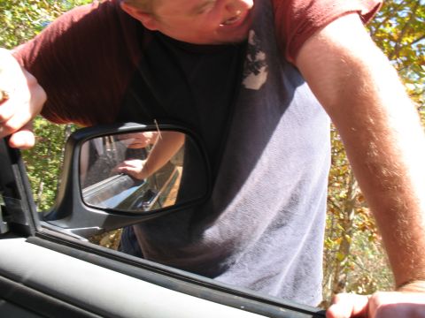 1993 Ford Bronco - we all jumped in to help Joe with balance...Will hung on the side and screamed like a maniac the whole time...