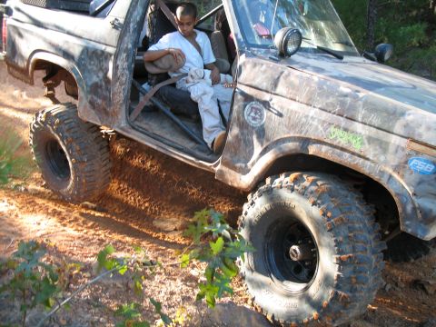 1993 Ford Bronco - the puppy had nerves of steel and never flinched while wheeling...hell, she slept most of the time