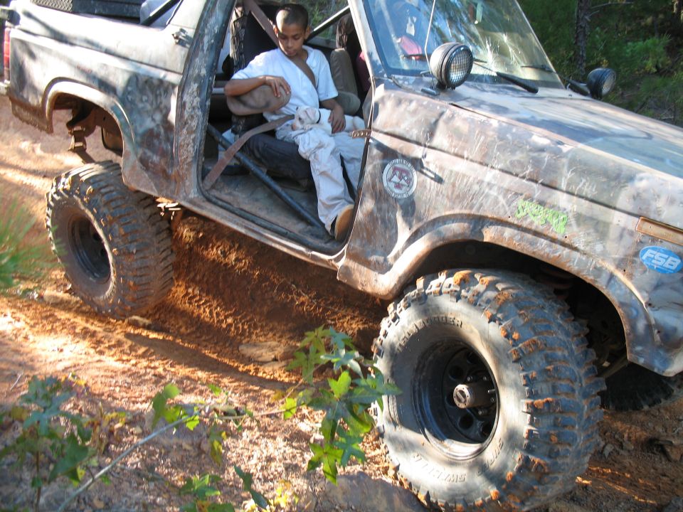 the puppy had nerves of steel and never flinched while wheeling...hell, she slept most of the time