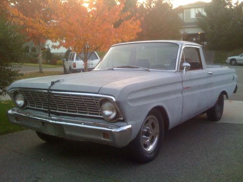 1983 Ford Bronco - This classic Ford Falcon Ranchero pickup truck is parked in a driveway during the fall season.