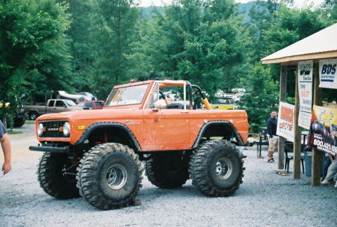 1972 Ford Bronco - This modified Ford Bronco sits high on massive off-road tires, ready for adventure.