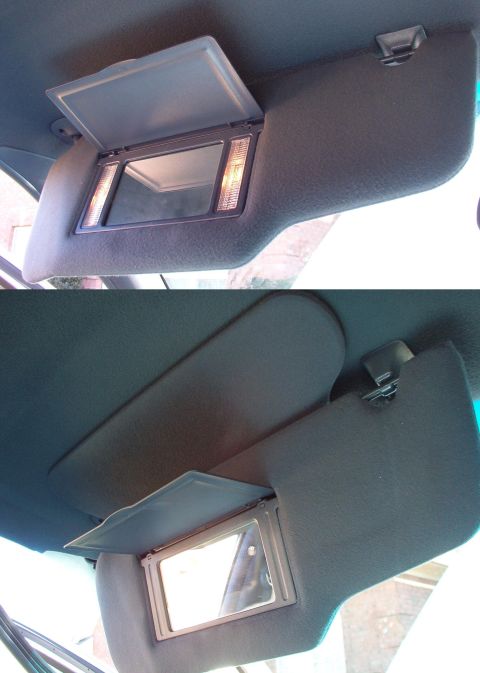 1998 Mercury Grand Marquis - Swapping the visors wasn't high on the list, but it was quick & easy. I have a bunch, but I couldn't dig up a set of blue illuminated dual…