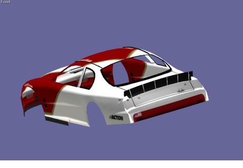 2004 Jeep Wrangler - This is a 3D render of a racing car body, not a 2004 Jeep Wrangler.