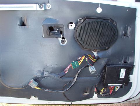 1998 Mercury Grand Marquis - Since the door isn't already wired for it, I'll have to tap a power wire, splice in the connector, & pull a new wire under the threshholds…