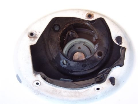 1998 Mercury Grand Marquis - The hardest part of the job was getting the original cup up off the end of the filler neck to slide it back & out.