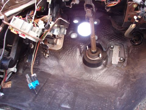 1998 Mercury Grand Marquis - I bent the PCM bracket's arm out of the way this time to give better access to the brake pedal. I'm doing this at the same time as several…