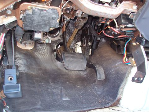 1998 Mercury Grand Marquis - I disconnected the drive cable before installing the new pedals, and it was much easier to get them into place than last time (on my '99).…