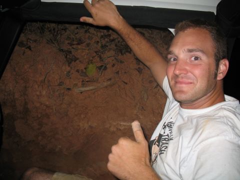 1993 Ford Bronco - my Jeep was leaned over so far that all you could see out of the door hole was dirt...