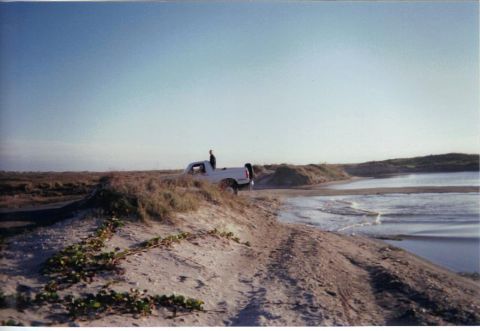 1992 Ford Bronco - 1992 Ford Bronco on a sandy dune by the ocean.