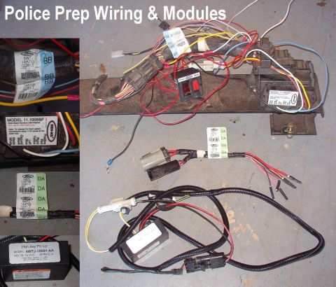 1994 Ford Crown Victoria - Trunk relay box & LED flasher wiring from 2005 P71