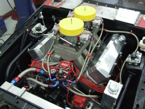 1990 Ford Mustang - Painted engine compartment