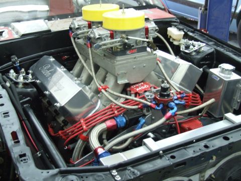 1990 Ford Mustang - Painted engine compartment