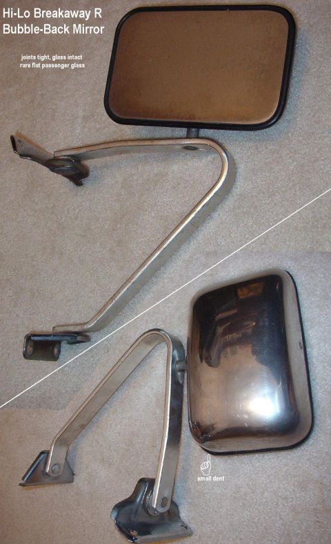 1983 Ford Bronco - Right Bubble-Back Mirror (OE) IF THE IMAGE IS TOO SMALL, click it. Aftermarket use a common hex-head bolt to attach the mirror post to the…