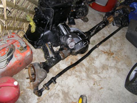 1993 Ford Bronco - Front axle assembly and steering linkage from a Ford Bronco.